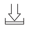 arrow pointing to an open box icon