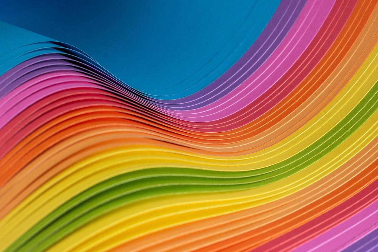Rainbow coloured abstract