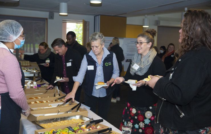 people serving food