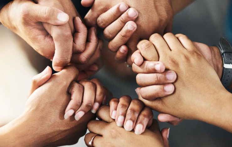 people holding hands