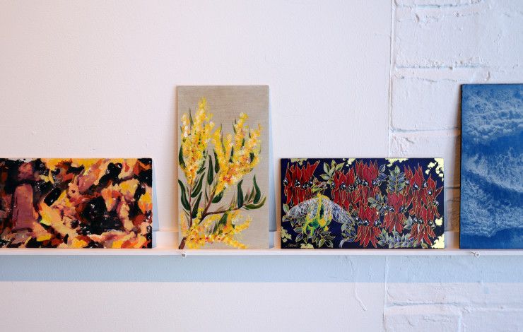 9 by 5 artworks on display