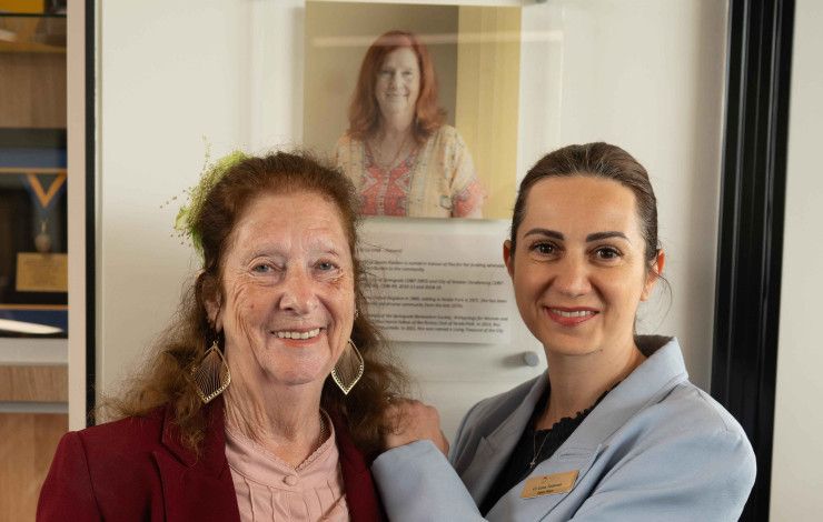 Ex-Greater Dandenong Mayor Roz Blades with New Mayor Lana Formoso