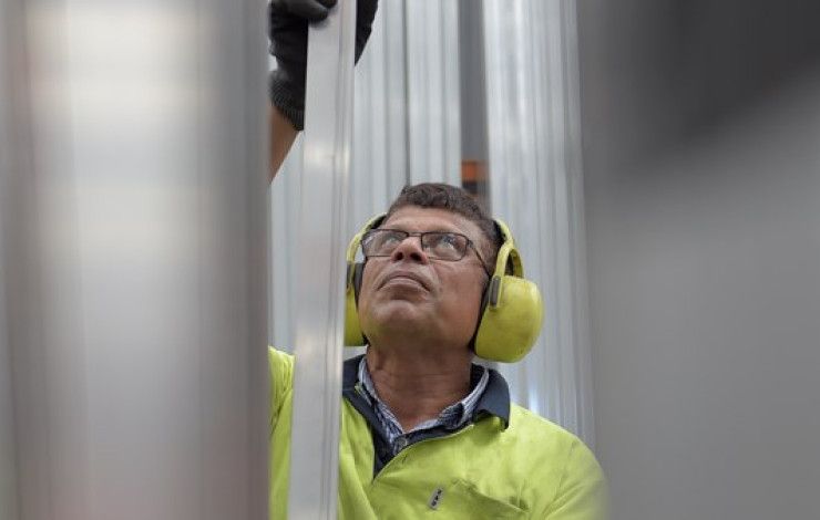 a person working in a factory