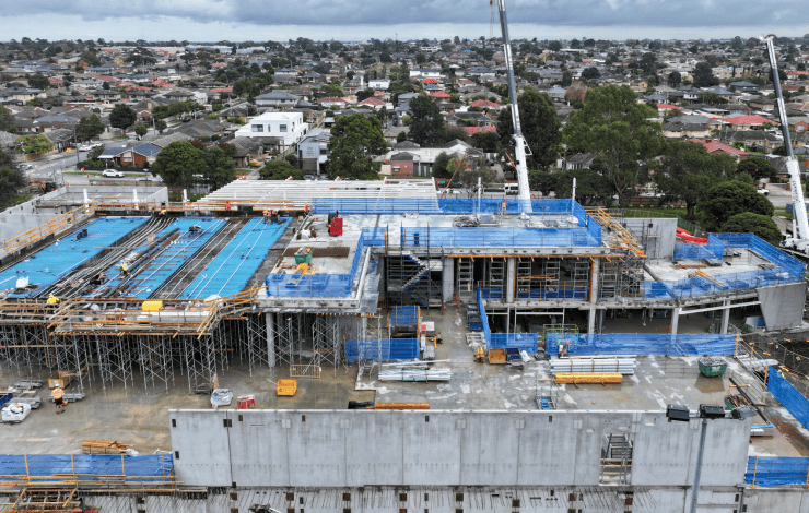 Oasis Aquatics and Wellbeing construction site