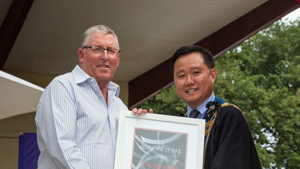 Michael Findlay and Mayor, Heang Tak