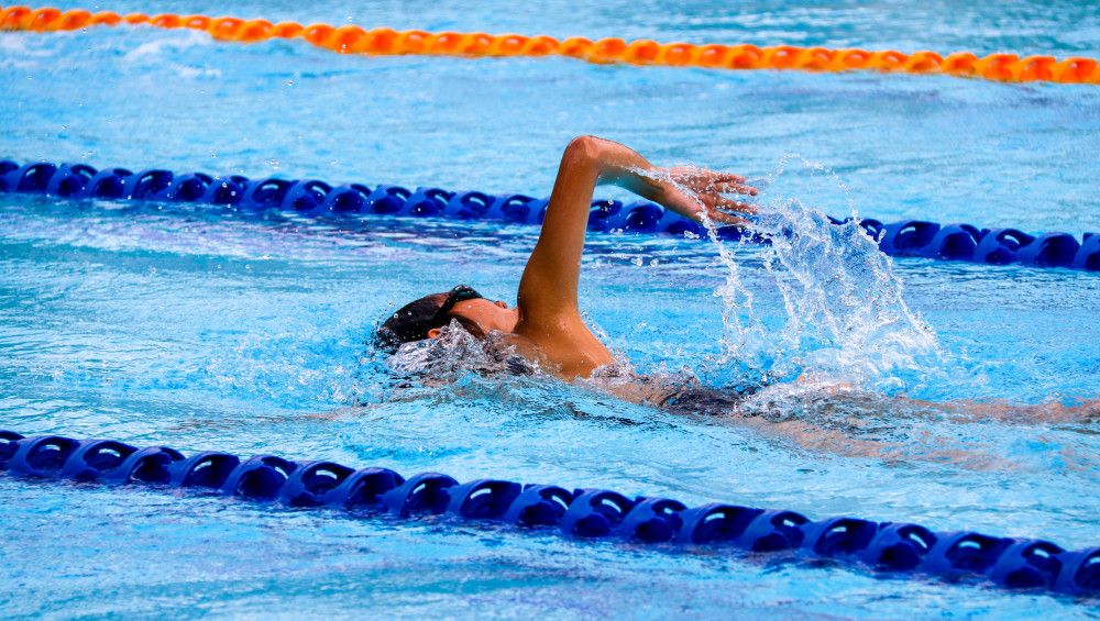 boy swimming