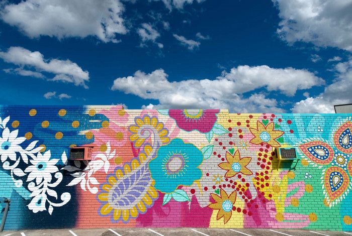 Adornment Mural Mason Street Carpark, central Dandenong