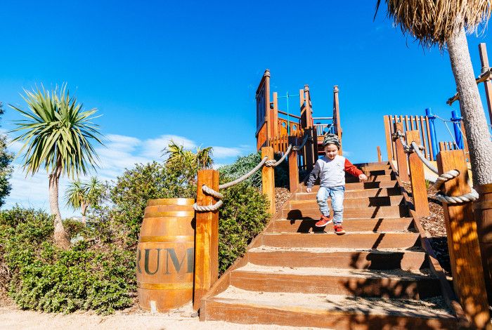 Child playing in Pirate Park