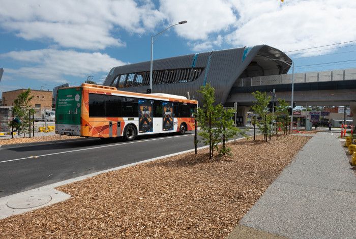 Public transport - bus and train station