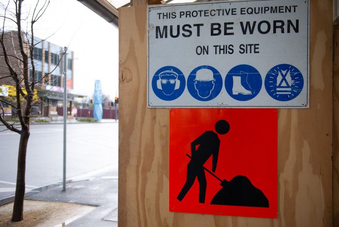 Construction site signage