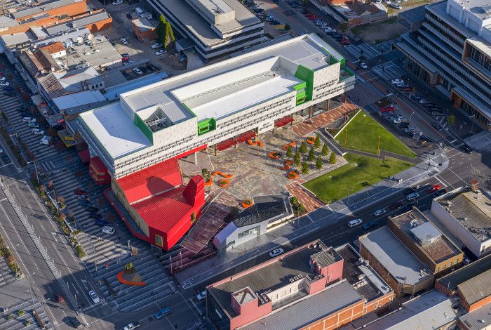 Aerial view of Dandenong Civic Centre