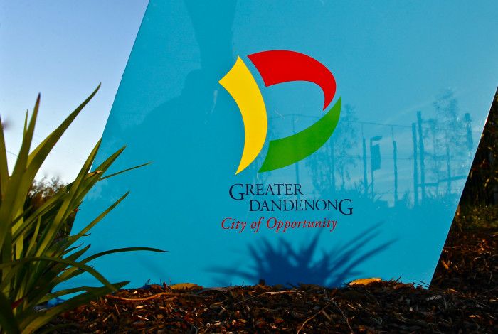 City of Greater Dandenong Logo on blue panel