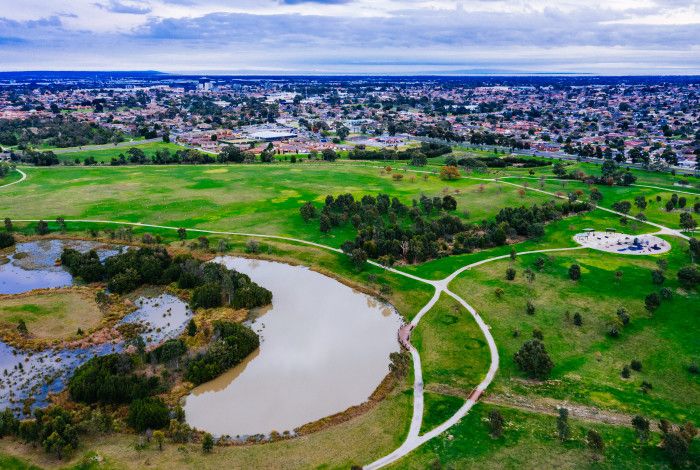 Aerial Suburb Shot