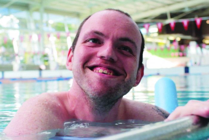 Man enjoying a swim