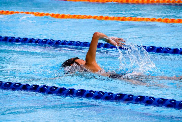 boy swimming