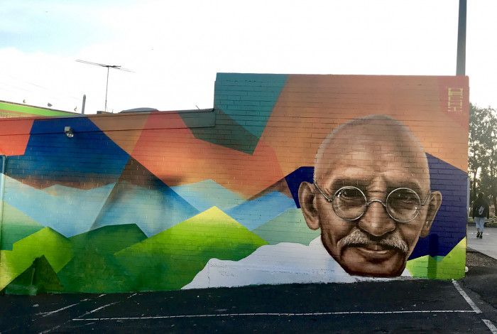 Gandhi Mural by Julian Clavijo