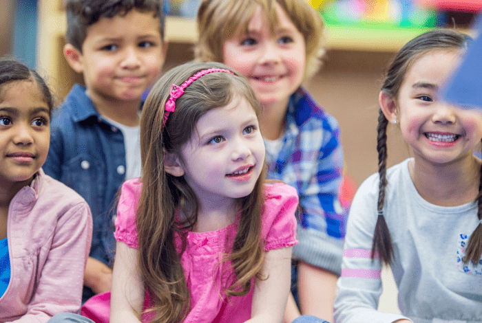 Children enjoying a storytime at the library