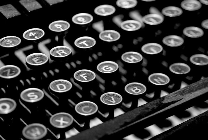 Keys on a vintage typewriter