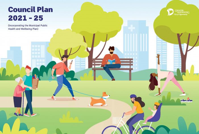 Council Plan 2021-25 Cover People playing in the park