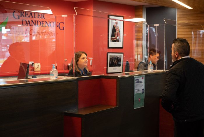 customer service desk at civic centre office