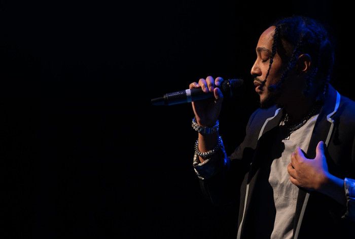 A man singing