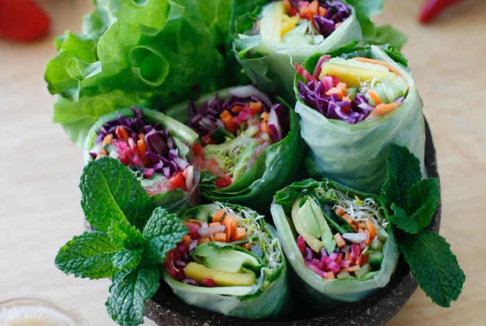 Healthy vegetables roll ups