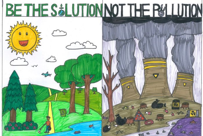 Hand drawn poster for anti-litter campaign. 