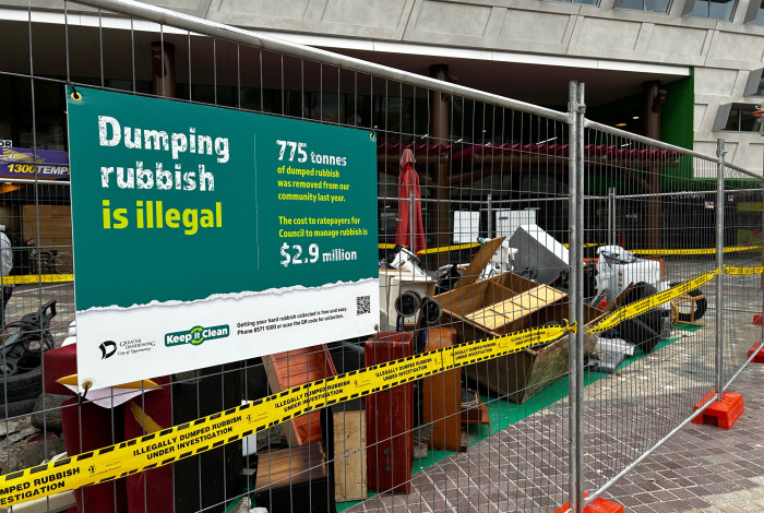 Image of dumped rubbish harmony square