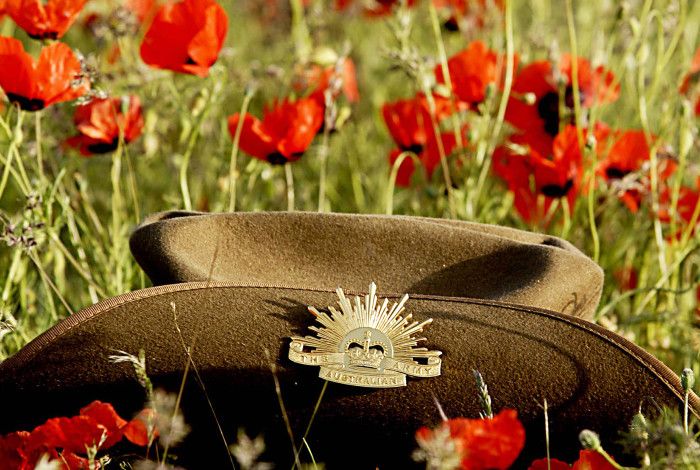 ANZAC Hat and poppies