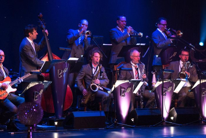 Big band performing