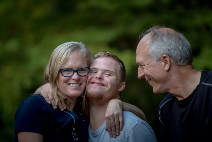 Family laughing