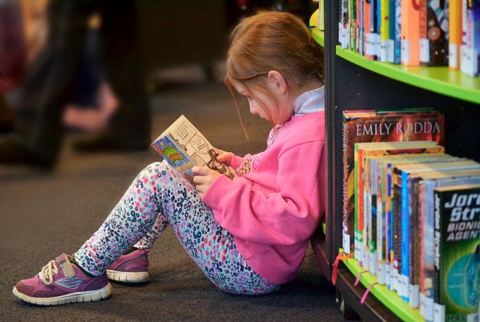 A child reading a book