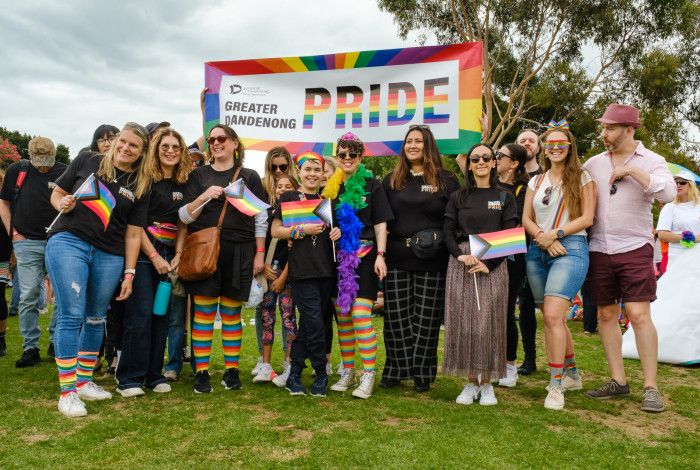 Staff at the Pride March