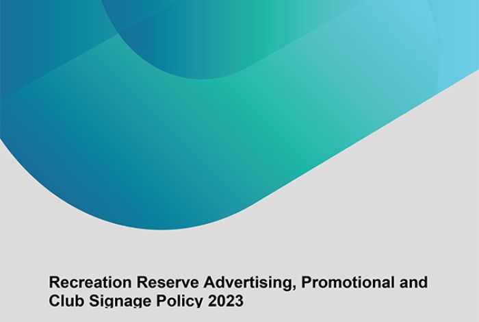Recreation Reserve Advertising Promotion and Club Signage Policy