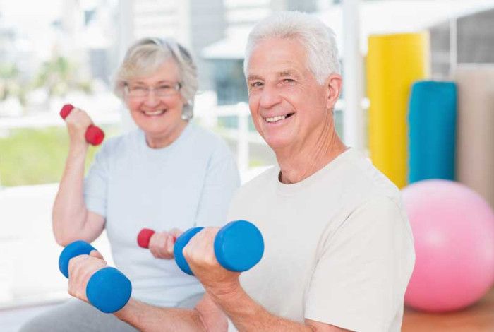 Seniors exercising