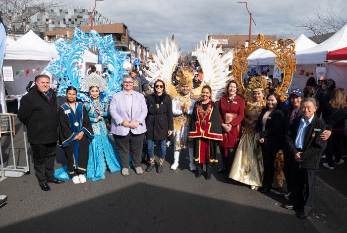 A group of people at Springvale Snow Fest