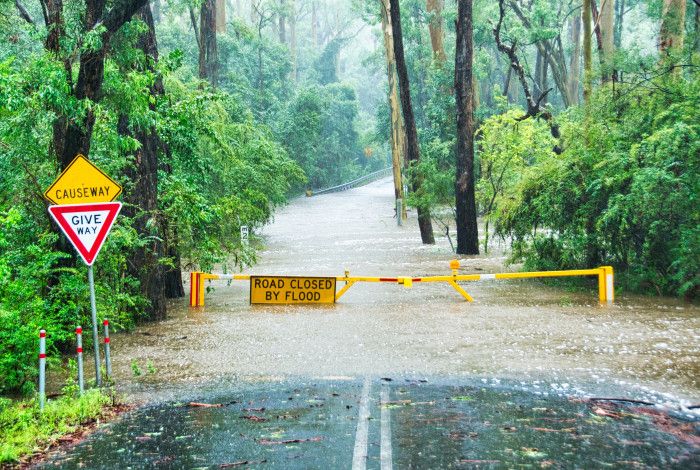 image of flooded road