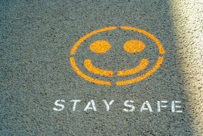Staty safe and a smiley face