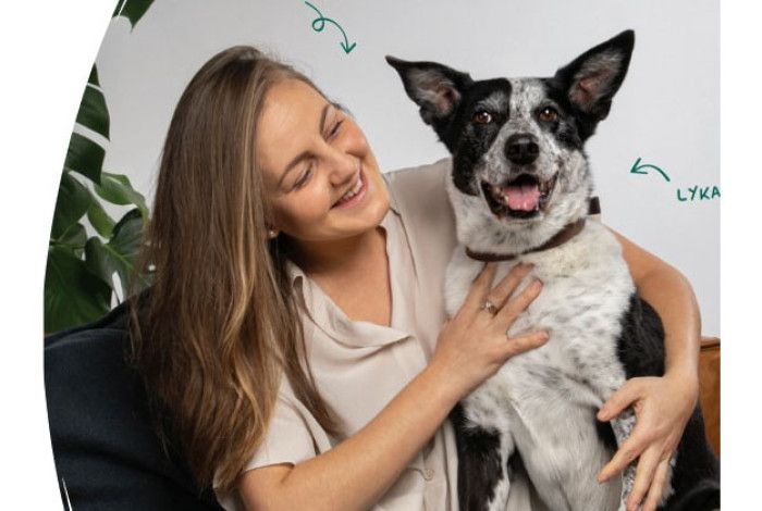 A woman and her dog