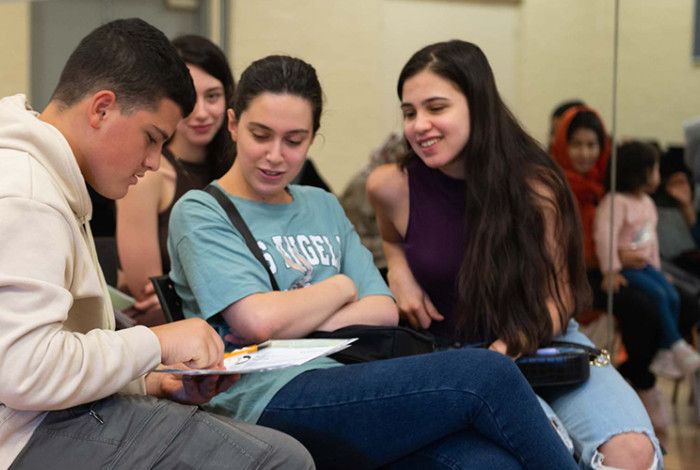 Students talking