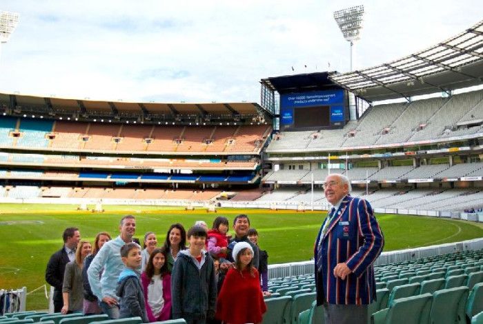 Group of people inside the MCG