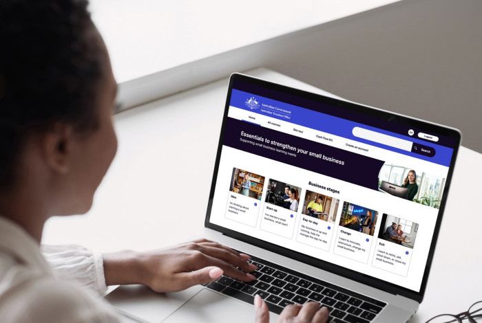 small business owner looking at ato website