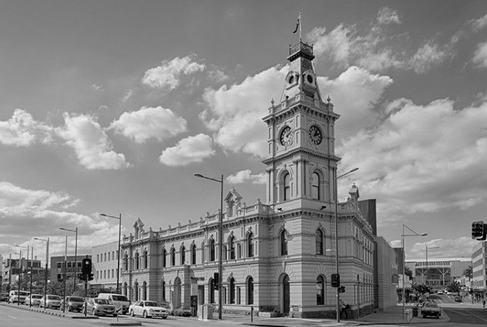 Drum Theatre in Black and White