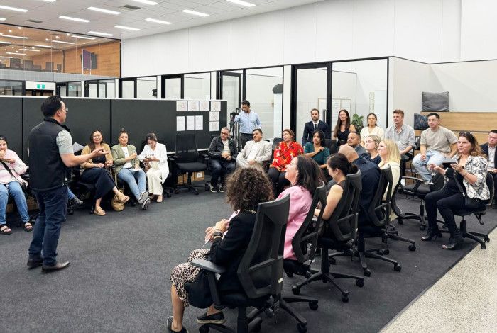 People having a meeting