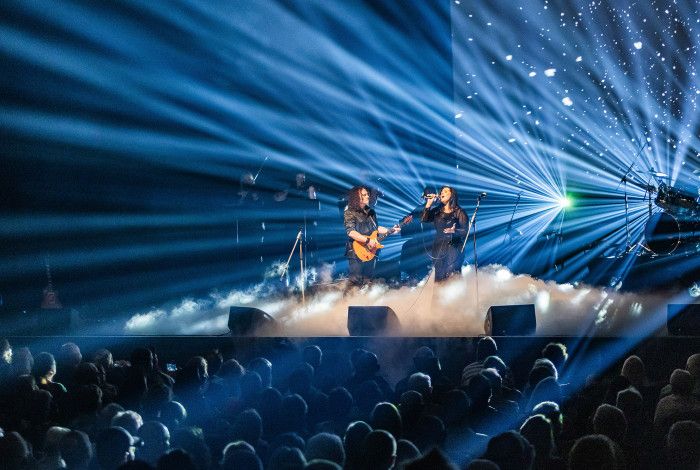 A band playing on stage