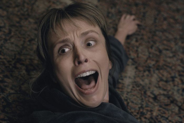 A lady screaming