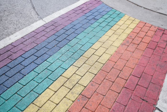 Painting on a footpath