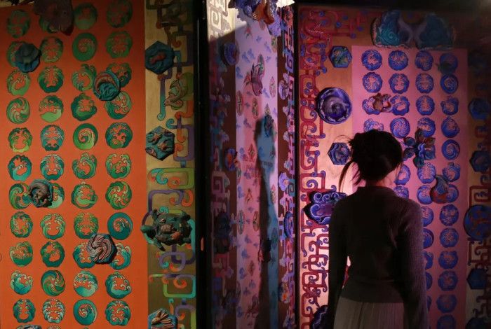 Person walking through the maze.