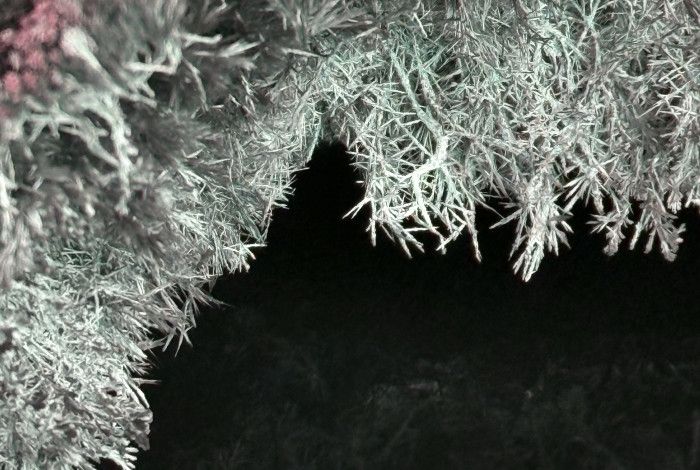 Close up of crystal growth.