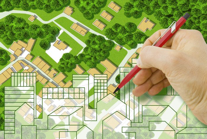 Illustration representing land planning and development design